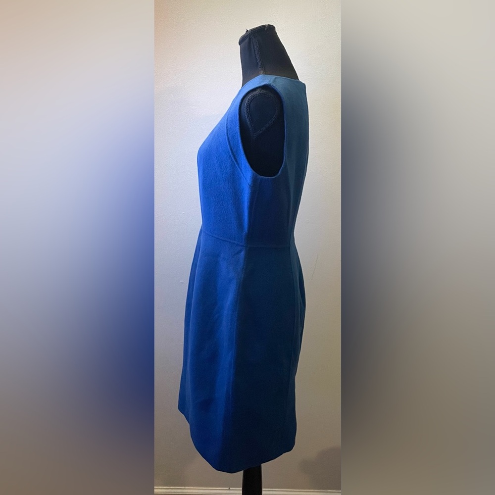 Talbots-‎ Wool Classic Blue Midi Dress Size 10P - Picture 3 of 8
